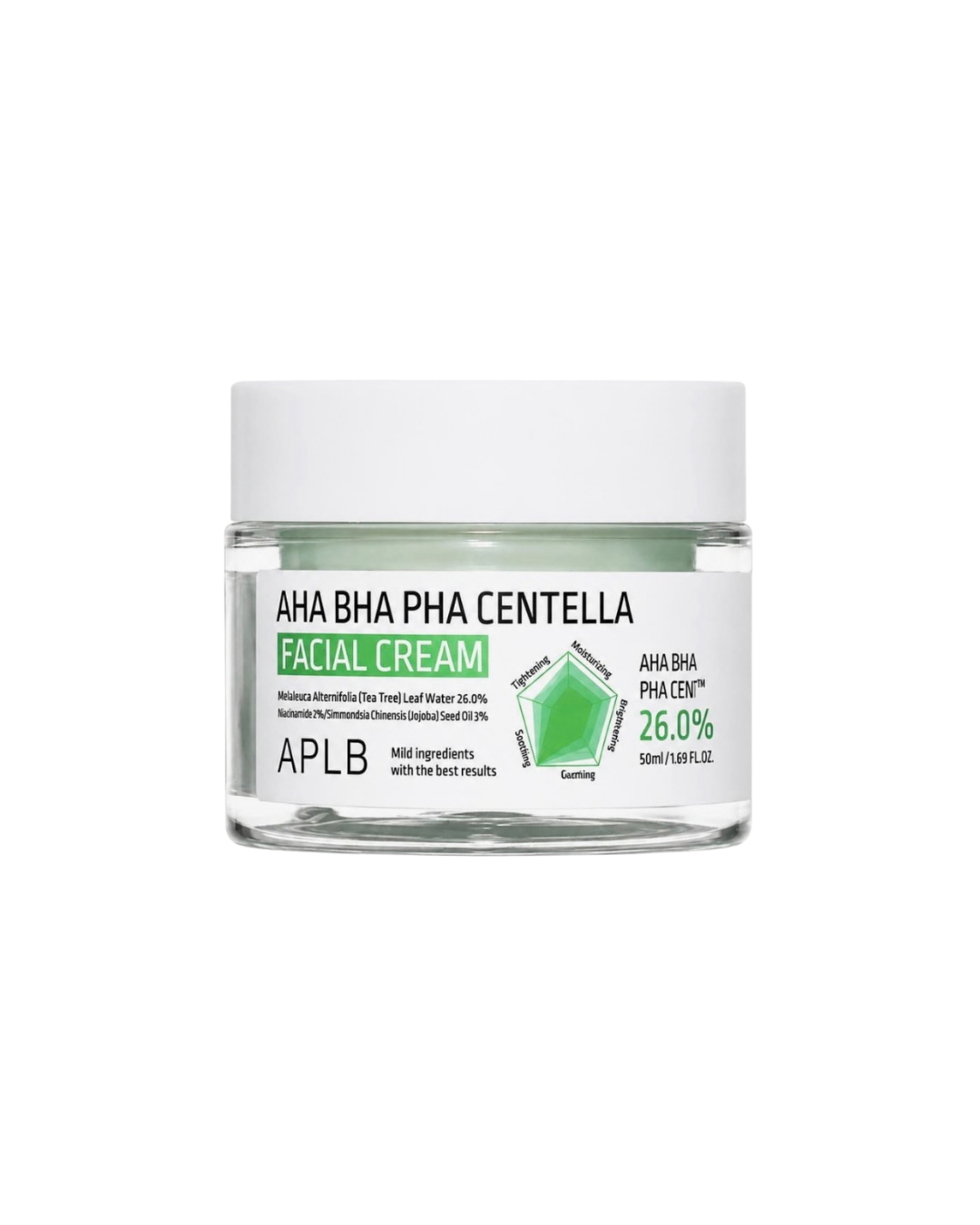 APLB – AHA BHA PHA Centella Facial Cream, 55ml